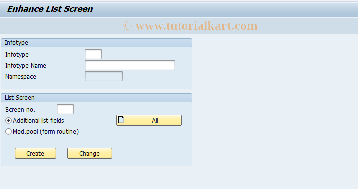 SAP TCode PPCK - Enhance List Screen