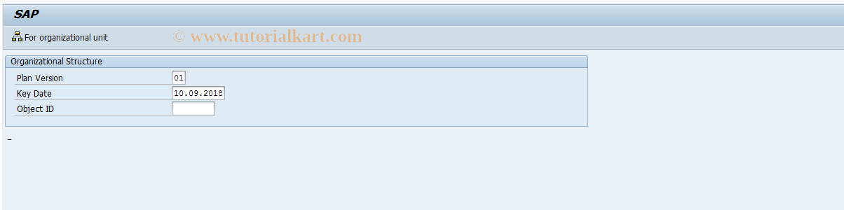 SAP TCode PPEM - PD: Display Organizational Structure