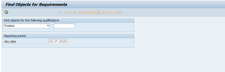 SAP TCode PPQ2 - Find Objects for Requirements