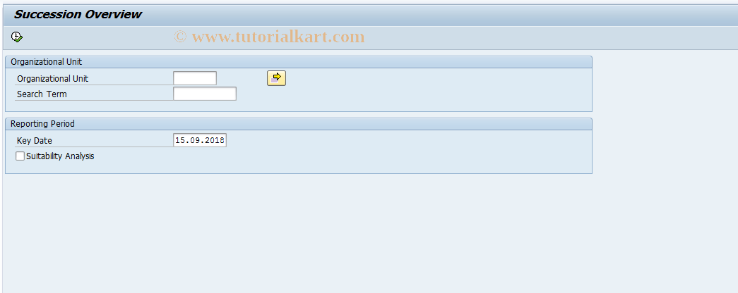 SAP TCode PPRP - Reporting: Personnel Development
