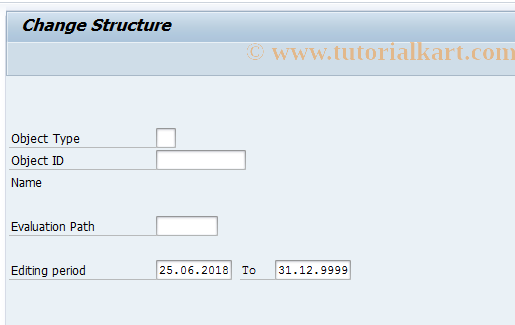 SAP TCode PPSM - Change Structure