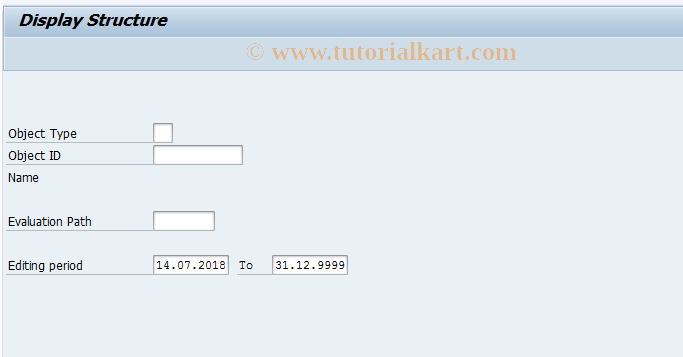 SAP TCode PPSS - Display Structure