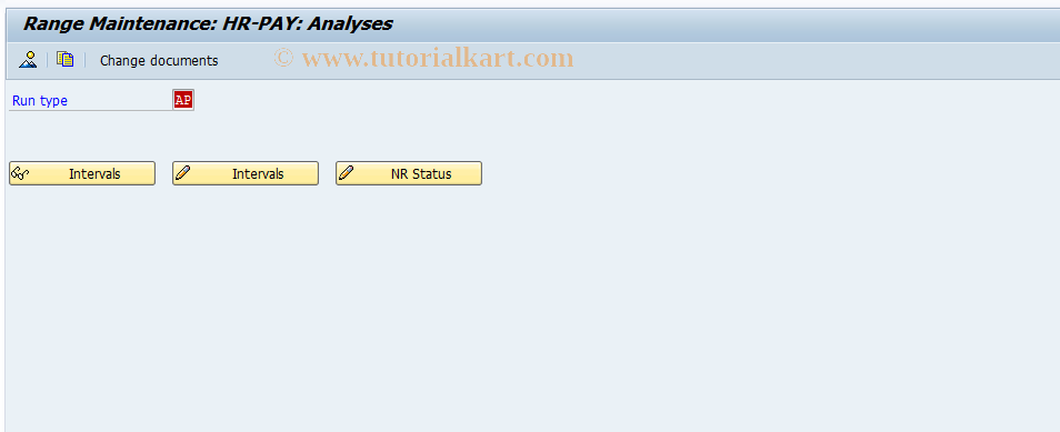 SAP TCode PR12 - Number Range Maintenance  for Posting Runs