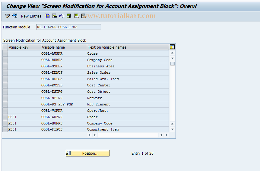 SAP TCode PR72 - Customizing Coding Block 1702