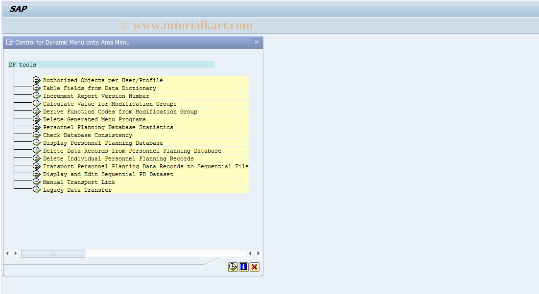 SAP TCode PSO2 - PS System/Database Tools