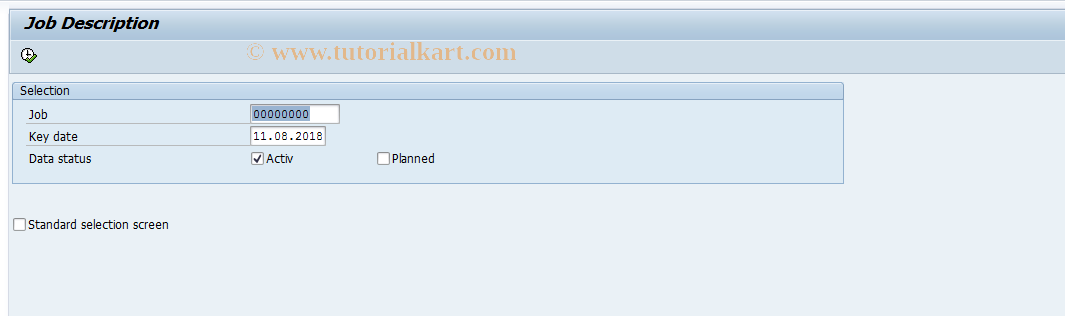 SAP TCode PSOC - Job Reporting