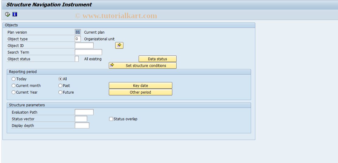 SAP TCode PSOG - OrgManagement General Reporting