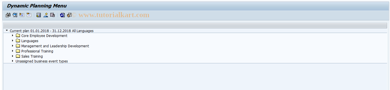 SAP TCode PSVP - Dynamic Planning Menu