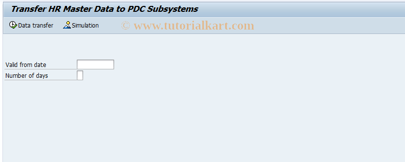 SAP TCode PT42 - Supply Personnel Data