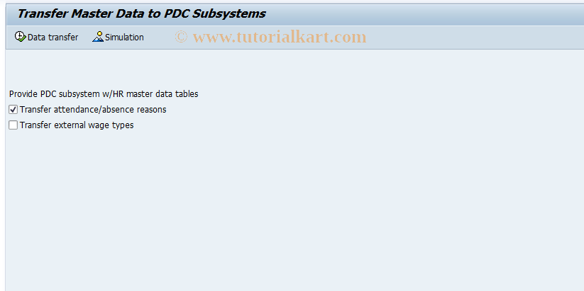 SAP TCode PT43 - Supply Master Data