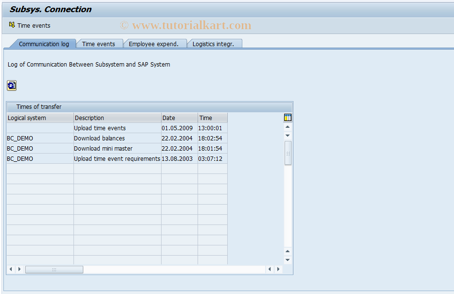 SAP TCode PT80 - CC1: Manager