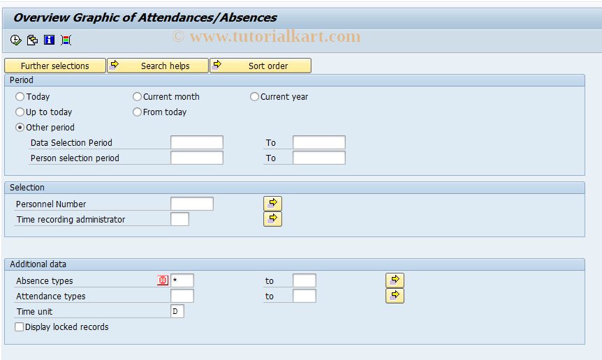SAP TCode PT_LEA40_ATT - Att./Absences: Graphical Overview