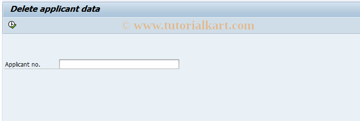 SAP TCode PU90 - Delete applicant data