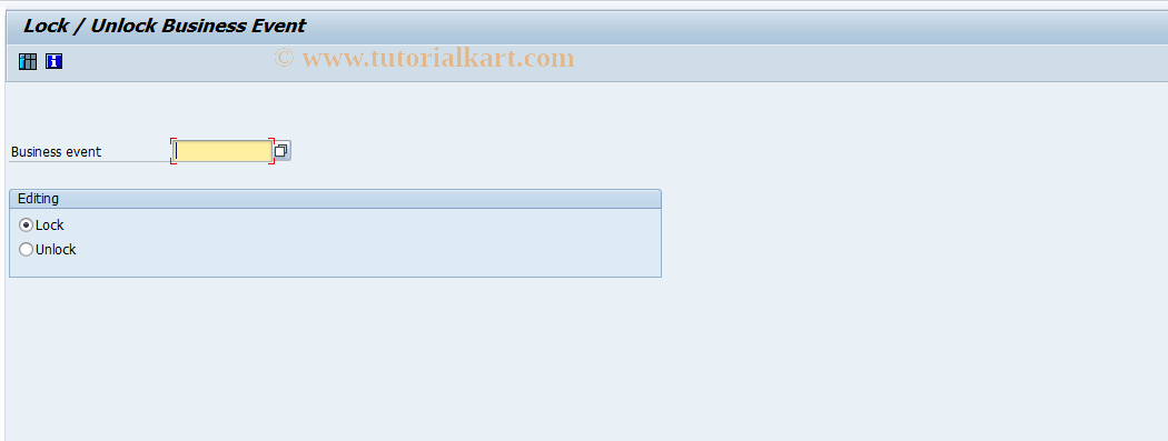 SAP TCode PV14 - Lock / Unlock Business Event