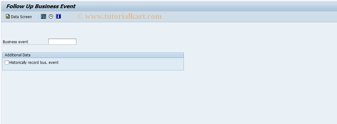 SAP TCode PV15 - Follow Up Business Event