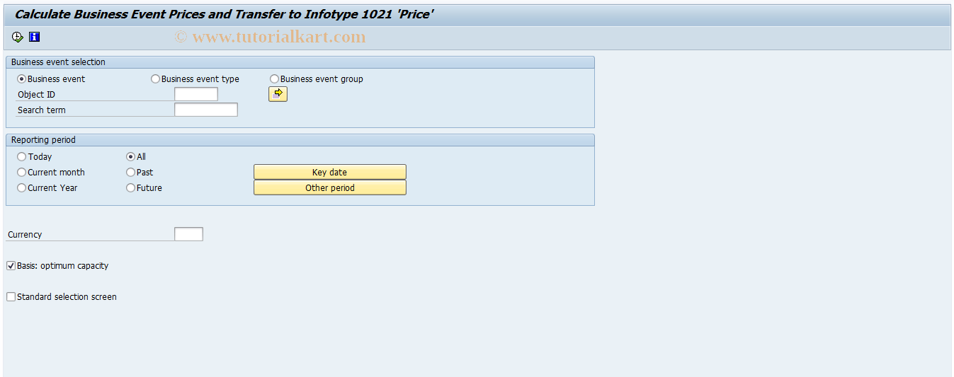 SAP TCode PV1D - Price Proposal