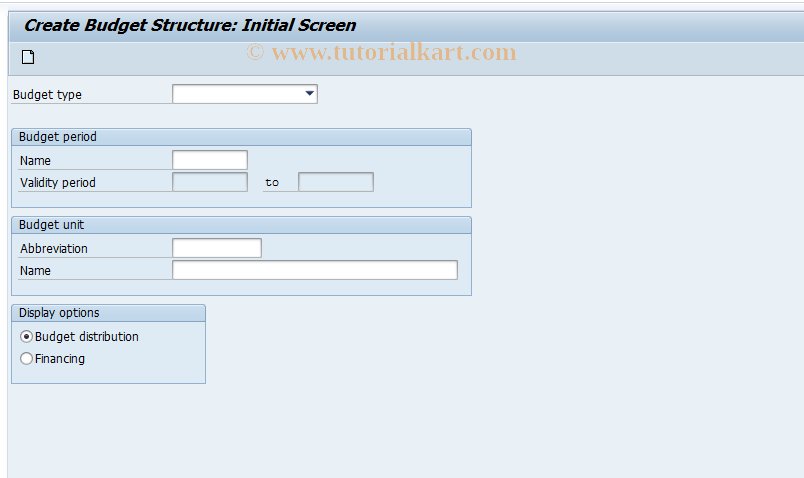 SAP TCode PVB1 - Create Business Event Budget