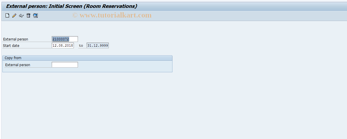 SAP TCode PVH2 - Maintain External Person