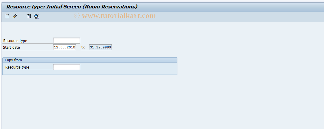 SAP TCode PVR1 - Maintain Room Equipment