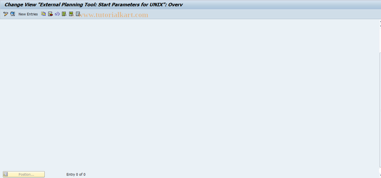 SAP TCode PX02 - Planning Tool, Physical System