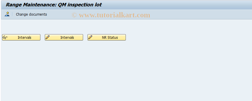 SAP TCode QA09 - Number range maintenance for inspection lots