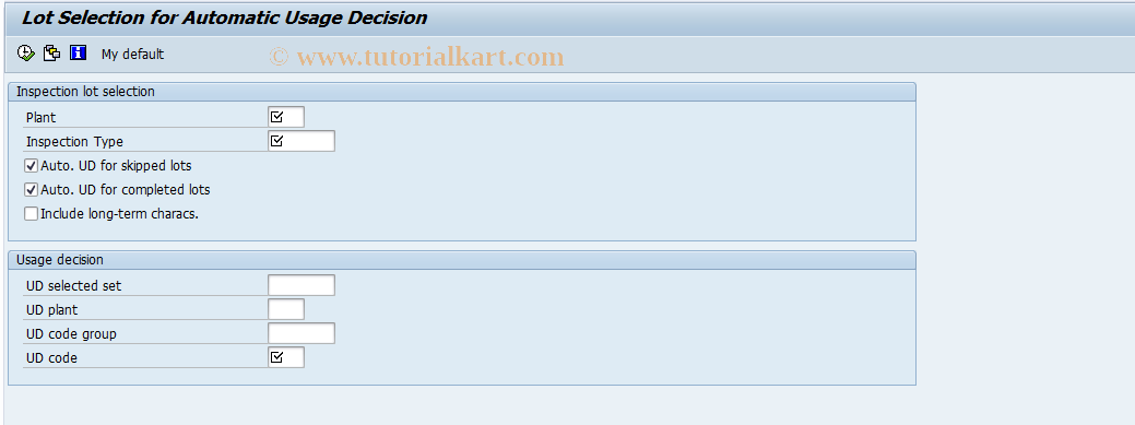 SAP TCode QA10 - Trigger automatic usage decision