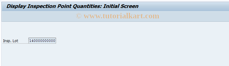 SAP TCode QA23 - Display inspection point quantities