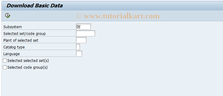 SAP TCode QAS2 - Download Basic Data (Obsolete)