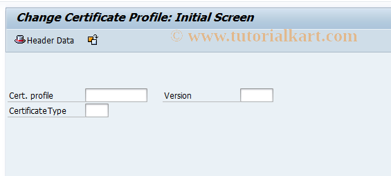 SAP TCode QC02 - Change certificate profile