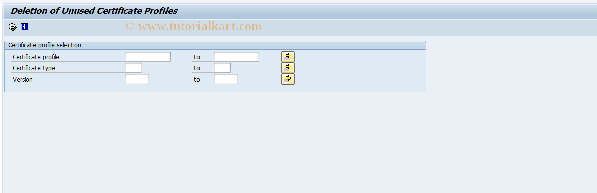 SAP TCode QC06 - Immediate delete of certificate profiles
