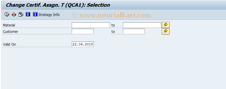 SAP TCode QC16 - Change certificate profile assignment