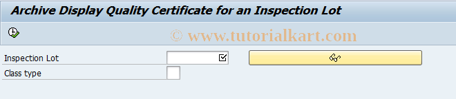 SAP TCode QC32 - Archive display: Inspection lot