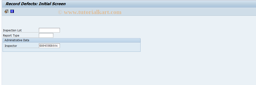 SAP TCode QF01 - Record defect data