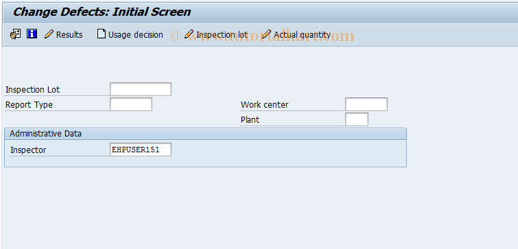 SAP TCode QF02 - Change defect data