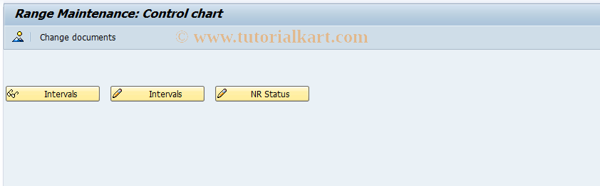 SAP TCode QG09 - Maintenance num. range Q control charts