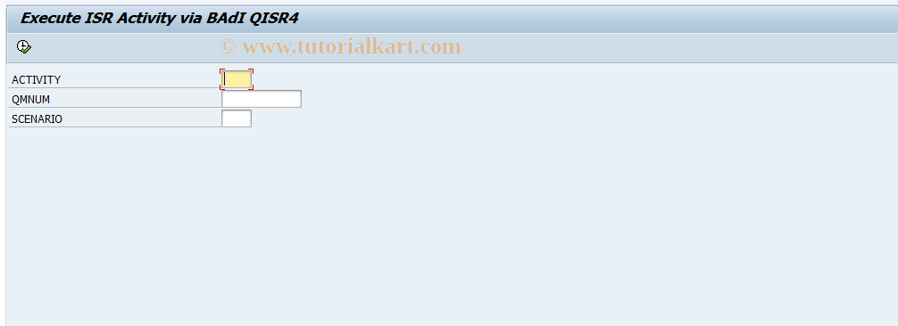 SAP TCode QISRACTIVITY - ISR Activity