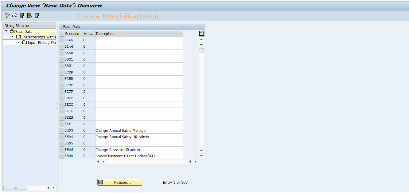 SAP TCode QISRSCENARIO_OVS - ISR Scenario - Extended Search Help