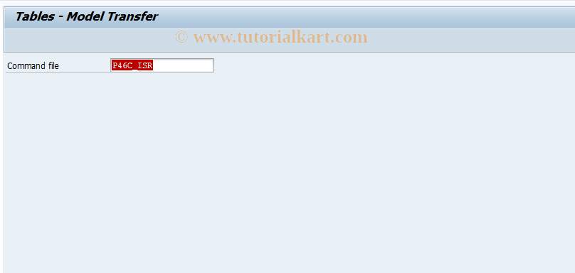 SAP TCode QISR_SM29 - ISR Customizing: Table Transfer