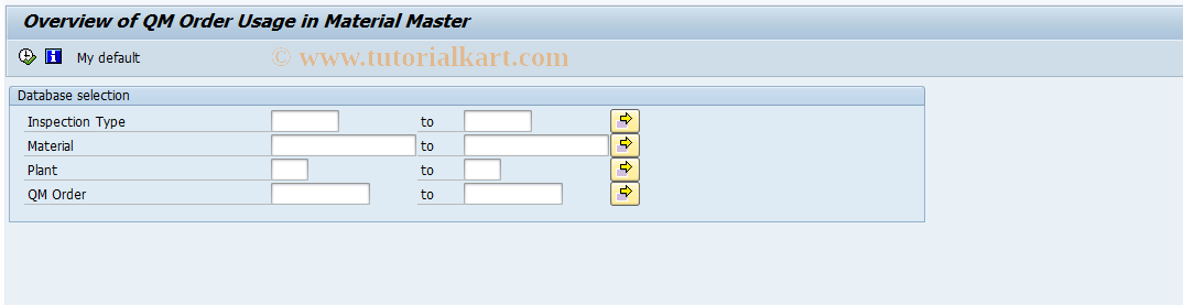 SAP TCode QK02 - Display assigned QM orders