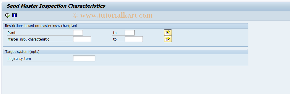 SAP TCode QL21 - Master Inspection Characs (ALE)