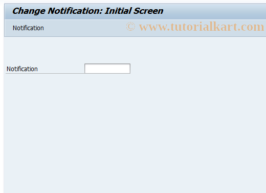 SAP TCode QM02 - Change quality notification