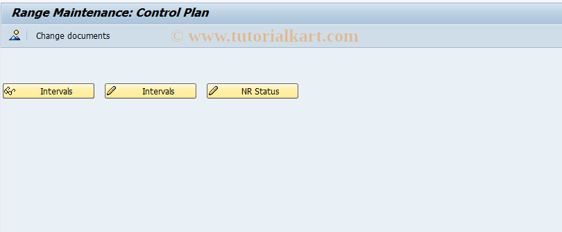 SAP TCode QPCP_NUM - Number Range for Control Plan