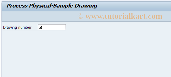 SAP TCode QPR4 - Confirm physical sample drawing