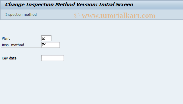 SAP TCode QS33 - Change inspection method version