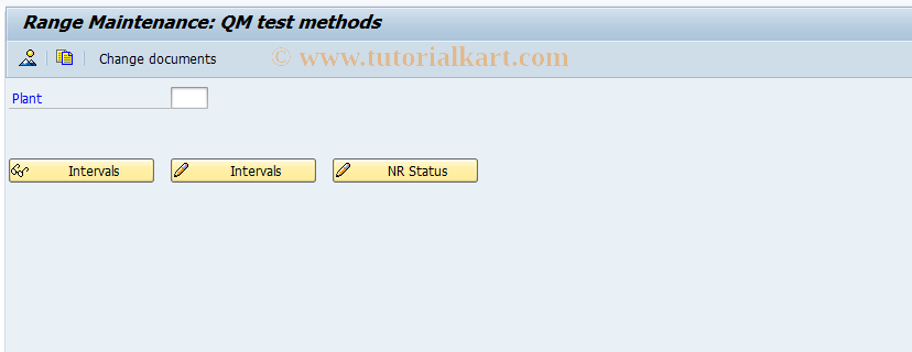 SAP TCode QS39 - Maintain method number range