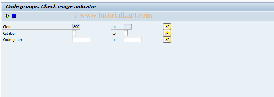 SAP TCode QS48 - Usage indicator - code groups