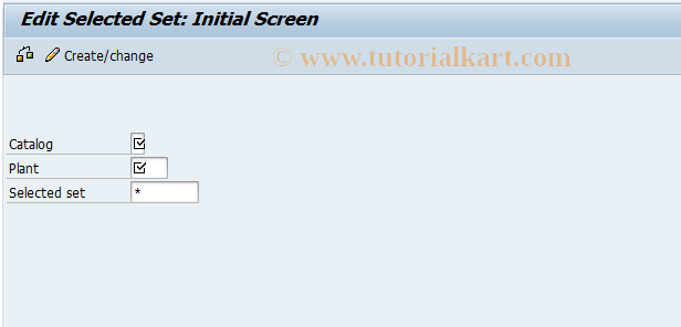 SAP TCode QS51 - Edit Selected Sets