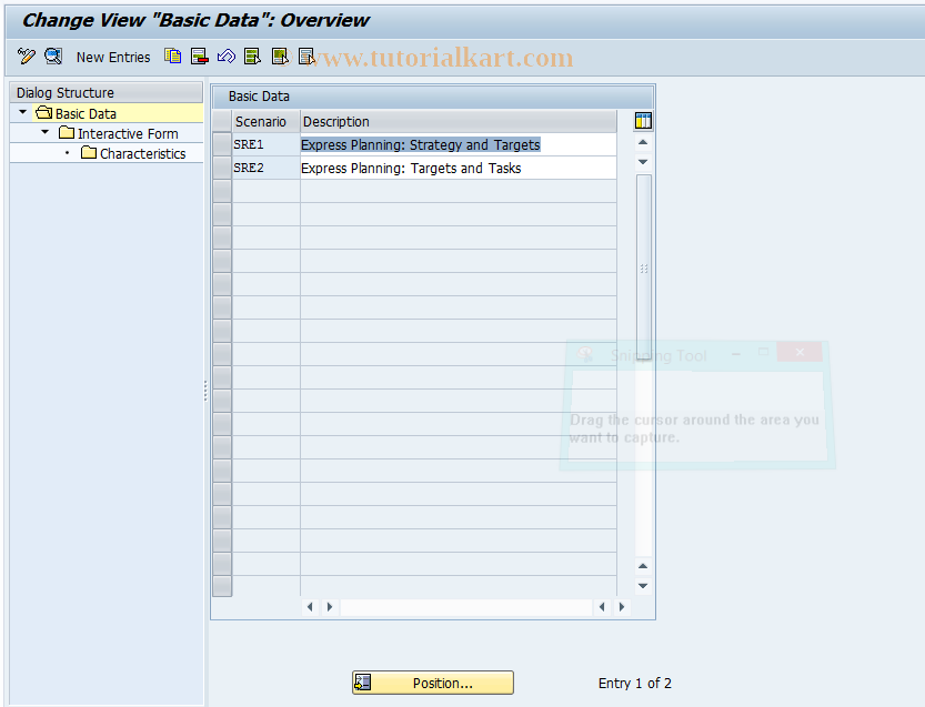 SAP TCode QSFF - Customizing Template