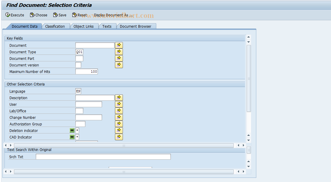 SAP TCode QV04 - Find Quality Assurance Agreement