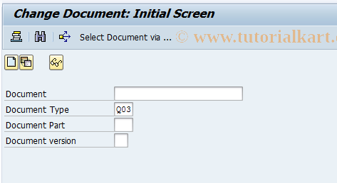 SAP TCode QV22 - Change Q-agreement (doc. type Q03)